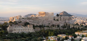 The Acropolis in Athens, Greece.